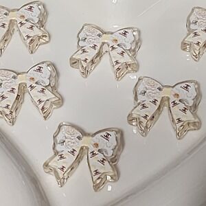 Design Bow Beads 2 Pcs Focal Beads Beaded Pen Jewelry Acrylic